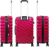 Reiskoffer - Koffer met TSA slot - Reis koffer op wielen - Polycarbonaat - 92 Liter - Messina - Rood - Travelsuitcase - L