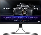AOC Porsche PD27S LED display 68,6 cm (27") 2560 x 1440 pixels Quad HD LCD Noir, Gris