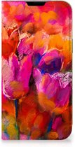 Hoesje met Tekst Geschikt voor iPhone 14 Plus Smart Cover Tulips