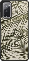Coque Samsung Galaxy S20 FE - Feuilles de palmier - Hard Case Zwart Backcover - Plantes - Vert