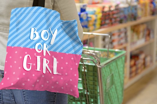 Sac bandoulière - Sac de plage - Shopper Babyshower - Bébé - Parentalité - Garçon ou fille - Bébé coming - 40x40 cm - Sac coton