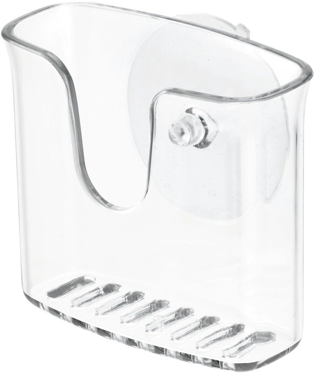 iDesign Gootsteenorganizer schuursponshouder large - Transparant - Ophangen zonder boren