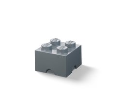 Lego - Opbergbox Brick 4 - Polypropyleen - Grijs