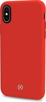 Celly - Feeling Back Cover iPhone X/XS - Siliconen - Rood