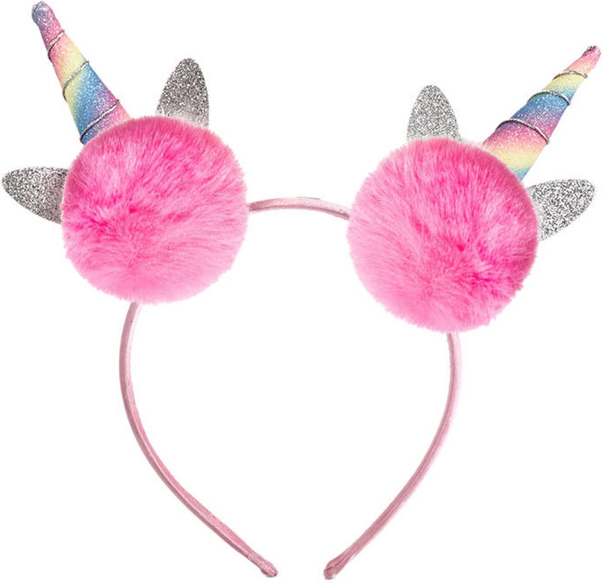 Joya Kids® Eenhoorn Onesie | Unicorn roze huispak | Verkleed kostuum kinderen | verkleedkleding jurk | Maat 116-122 (120) + Haarband | Cadeau meisje — afbeelding 12