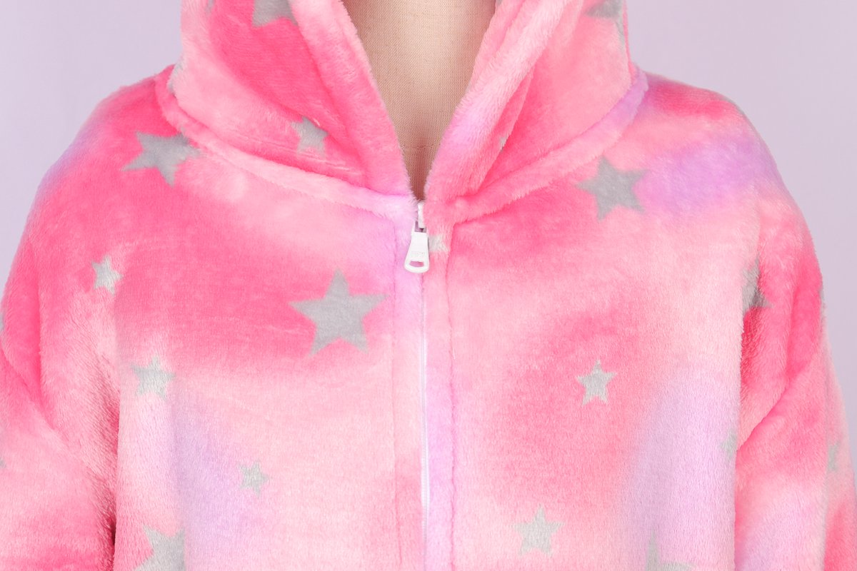 Joya Kids® Eenhoorn Onesie | Unicorn roze huispak | Verkleed kostuum kinderen | verkleedkleding jurk | Maat 104/110 (110) + Haarband | Cadeau meisje — afbeelding 10