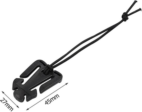 XAVSWRDE Molle-accessoires, 19 stuks, multifunctionele tactische tas, clip, Molle-karabijnhaak, Molle-riem, Molle sleutelhanger, clip, voor tactische rugzakken, zwart