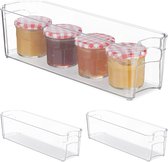 Relaxdays 3x organisateur de koelkast - organisateur de cuisine étroit - plateau de rangement pour koelkast petit