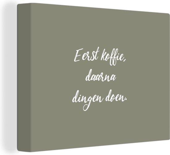 Canvas schilderij Koffie | Bruin, Geel | 120x80cm 3Luik
