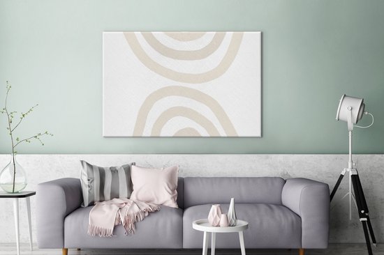 Toile Peinture Arc-en-Ciel - Pastel - Design - Abstrait - 120x80 cm - Décoration murale