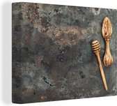 Canvas schilderij 160x120 cm - Wanddecoratie Keukengerei - Koken - Plaat - Muurdecoratie woonkamer - Slaapkamer decoratie - Kamer accessoires - Schilderijen