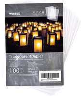 WINTEX 100 vellen transparant papier DIN A5, wit & bedrukbaar, 100 g/m² - transparant knutselpapier, pauspapier, architectenpapier, tracing papier, lantaarnpapier A5 100 Blatt