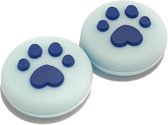 Gadgetpoint | Gaming Thumbgrips | Performance Antislip Thumbsticks | Joystick Cap Thumb Grips | Accessoires geschikt voor Nintendo Switch Joy-Con Controllers | Pootjes - Lichtblauw met Blauw | Vaderdag Cadeau