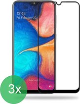 3x Full Cover Screenprotector Geschikt voor: Samsung Galaxy A20e - Screen protector - volledige glas - bescherming - beschermglas - ZT Accessoires