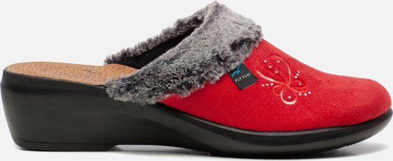 Fly Flot Pantoffels rood Textiel - Dames - Maat 41 | bol