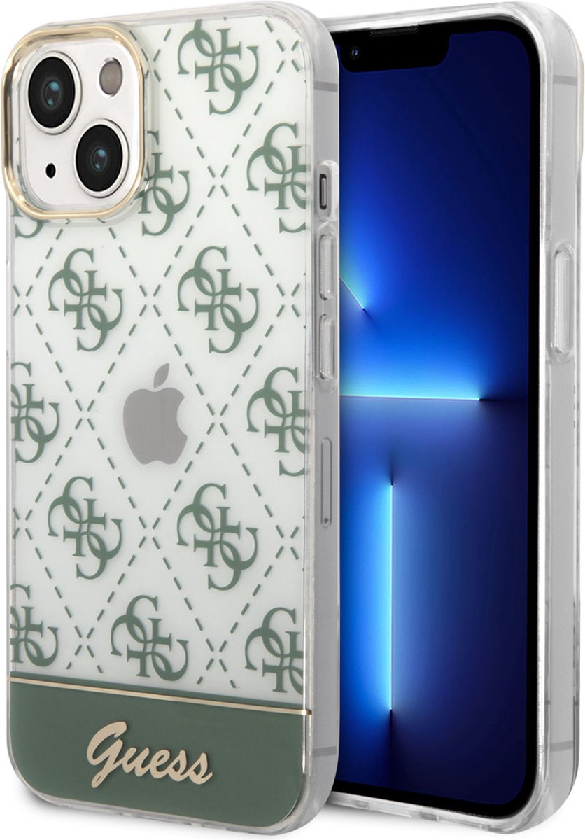 Guess Telefoonhoesje voor Apple iPhone 14 - Beschermende TPU Back Cover - Groen