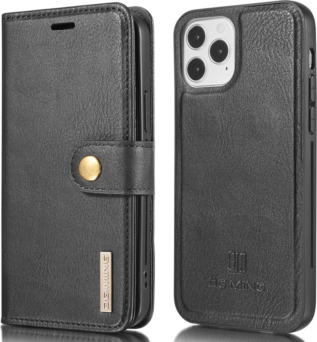 DG.MING Hoesje - Geschikt voor iPhone 13 Hoesje - DG.MING 2-in-1 Book Case & Back Cover - Zwart