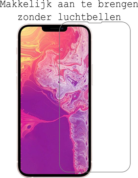 Hoesje Met Screenprotector - Geschikt voor Apple iPhone 14 Pro - Sterk & Shockproof - Back Cover - Siliconen Case - Telefoon Hoes - Wit