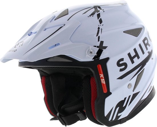 Shiro K-12 Trial casque blanc XXL casque scooter casque cyclomoteur casque  moto | bol