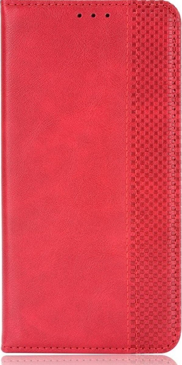 Mobigear Telefoonhoesje geschikt voor POCO F4 GT Hoesje | Mobigear Sensation Bookcase Portemonnee | Pasjeshouder voor 3 Pasjes | Telefoonhoesje voor Pinpas / OV Kaart / Rijbewijs - Rood