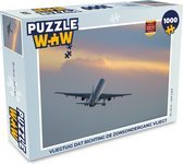 Puzzel Vliegtuig dat richting de zonsondergang vliegt - Legpuzzel - Puzzel 1000 stukjes volwassenen