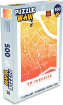 Puzzel Stadskaart - Spijkenisse - Oranje - Geel - Legpuzzel - Puzzel 500 stukjes - Plattegrond