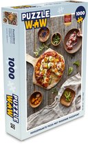 Puzzel Huisgemaakte pizza met missende pizzapunt - Legpuzzel - Puzzel 1000 stukjes volwassenen