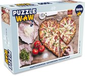 Puzzel Hartvormige gesneden pizzapunt - Legpuzzel - Puzzel 1000 stukjes volwassenen