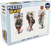 Puzzel Kerst - Sneeuw - Kinderen - Legpuzzel - Puzzel 1000 stukjes volwassenen - Kerst - Cadeau - Kerstcadeau voor mannen, vrouwen en kinderen