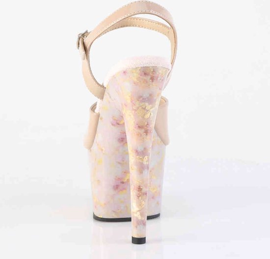 Pleaser - ADORE-709MB Sandale avec bride à la cheville - US 10 - 40 Chaussures - Beige/Couleur or
