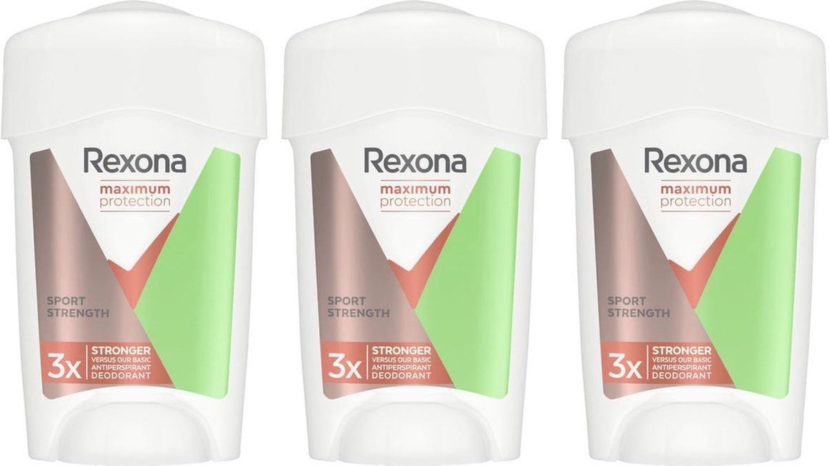 Goedkoopste Rexona Deo - Maximum Protection Sport Strength - 3 x 45 ml