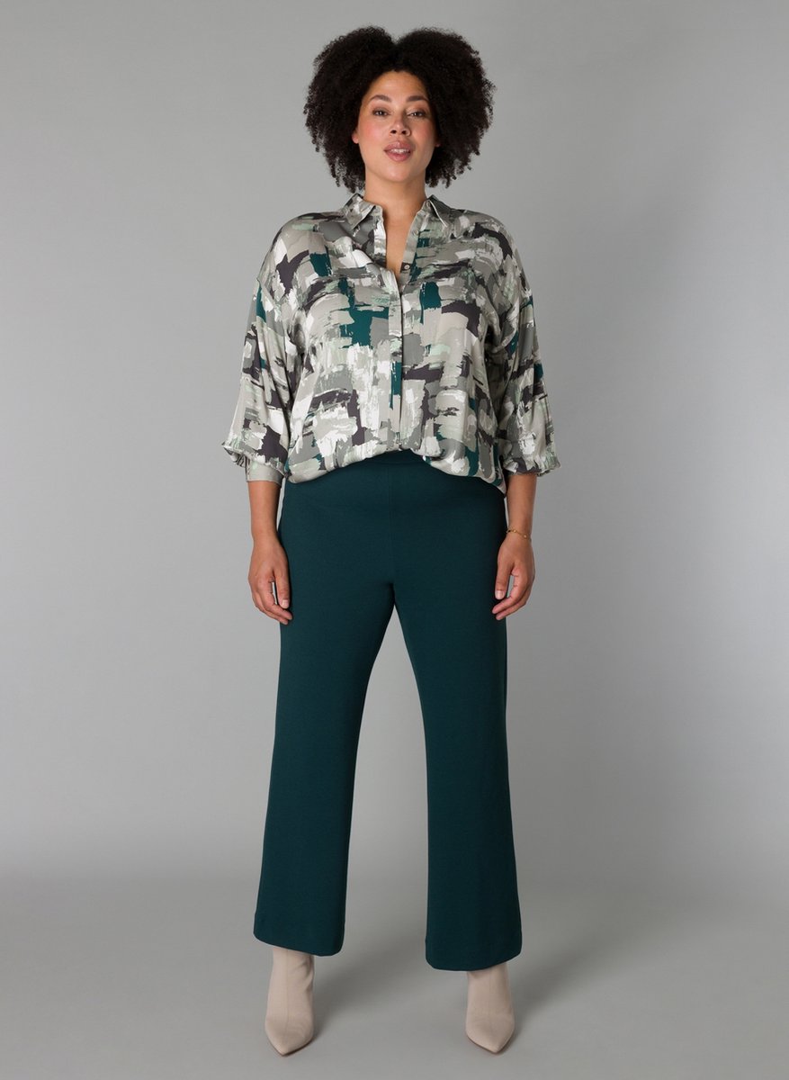 YESTA Satu Tops - Greyed Army/Multi Co - maat X-0(44)