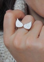 Zilveren ring Angel wings zirkonia