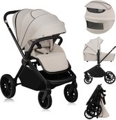 Bol.com Lionelo Mika Plus - Kinderwagen 2in1 - XXL SET - Veelzijdig en jaarrond - Grote wielen - tot 22kg - Bediening met een ha... aanbieding