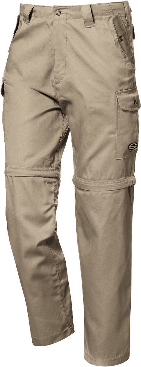 SIR SAFETY REPORTER Werkbroek HEREN Veiligheidsbroek Beige - Met Afritsbare Pijpen - Met Zijzakken - Met Achterzakken