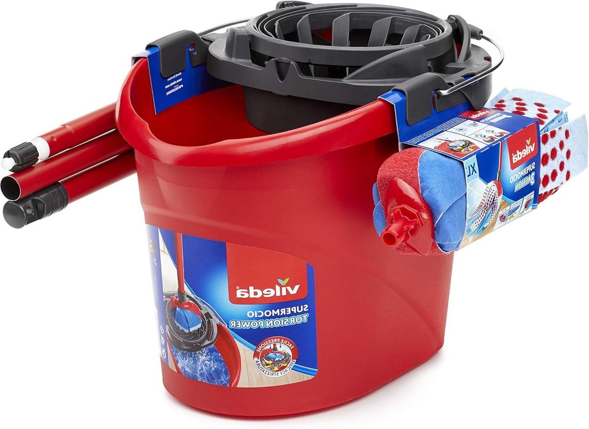 Goedkoopste Complete Set SuperMocio 3 Action met Microfiber Doekjes - Perfect voor Alle Oppervlakken Mop