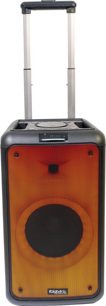 Ibiza - STREET-WAVE - Draagbare 8"/400W batterijluidspreker met Bluetooth, USB en microSD - WAVE LED-effect en draadloze TWS-verbinding - Zwart van Ibiza — afbeelding 2