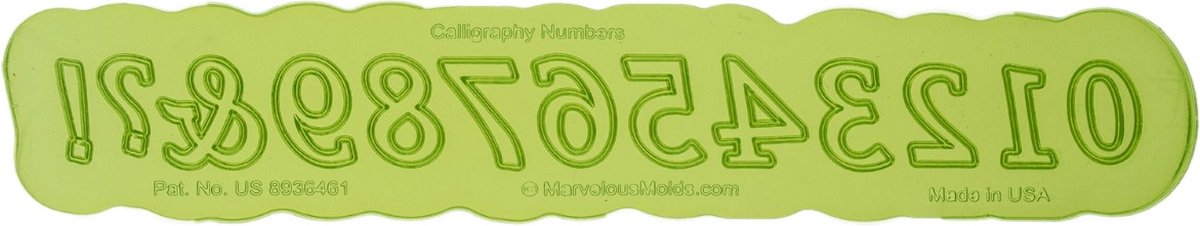 Marvelous Molds Silicone Mal - Calligraphy Numbers Flexabet™