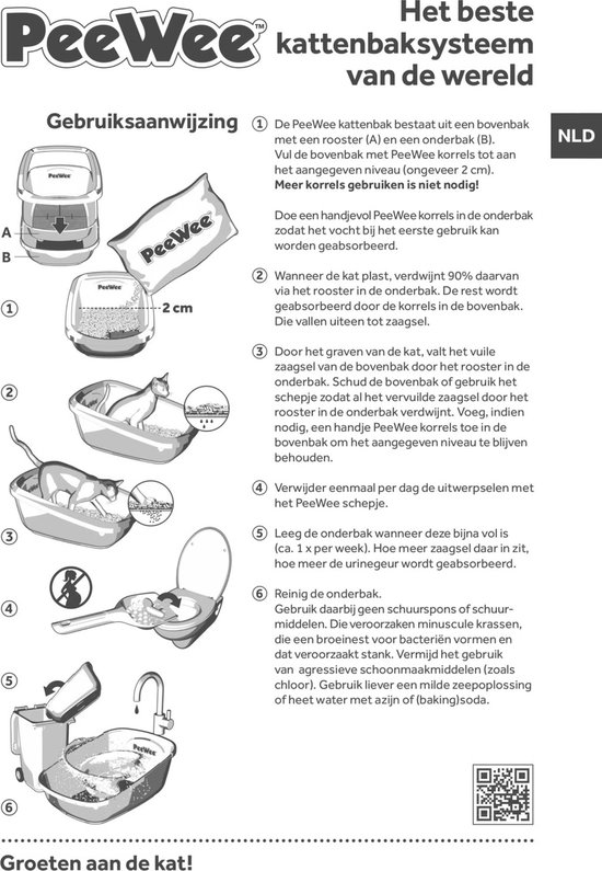 PeeWee XXL kattenbak EcoDome Startpakket Antraciet/Grijs - 66,5 x 48,5 x 46,5 cm