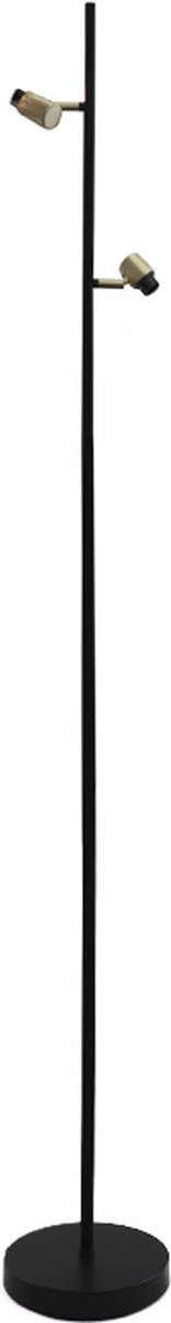 Olucia - RIKA - Vloerlamp - Zwart - Vorm: Cilinder