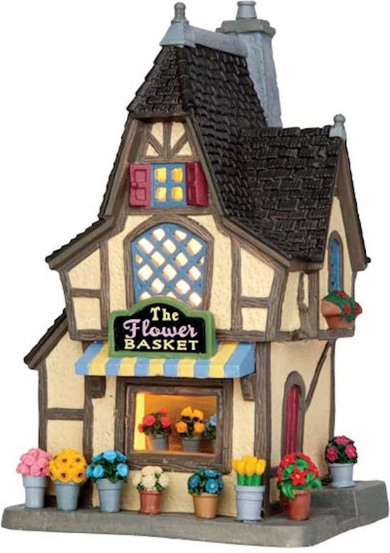 Lemax - 'The Flower Basket' - Verlicht gebouw - Exclusief adapter