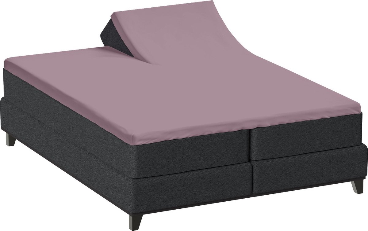 Bella Donna Jersey La Piccola Duo 1 Splittopperhoeslaken 180x190-200 cm oudroze-0565
