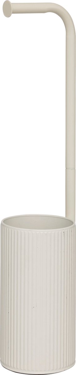 5Five Onyx Dispenser met leistenen toilethouder - Ø14xH65cm - Beige