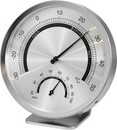 6034HIC Thermo- en hygrometer Zilver