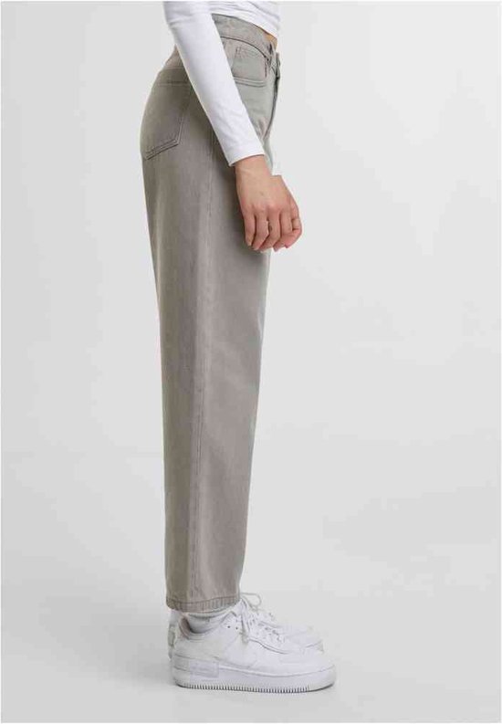 Urban Classics - Mid Waist 90´s Wijde broek - Taille, 31 inch - Grijs