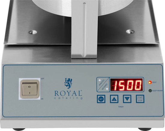 Wafelijzer LED - draaibaar - 1300 W - Royal Catering — afbeelding 3