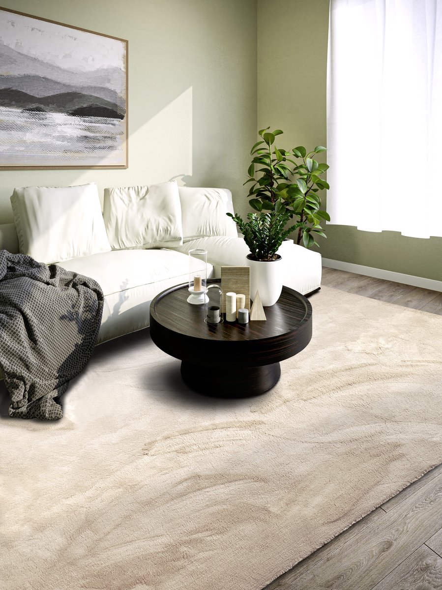 Flycarpets Villeroy & Boch - Hoogpolig vloerkleed Leon - Creme 200 x 290 cm
