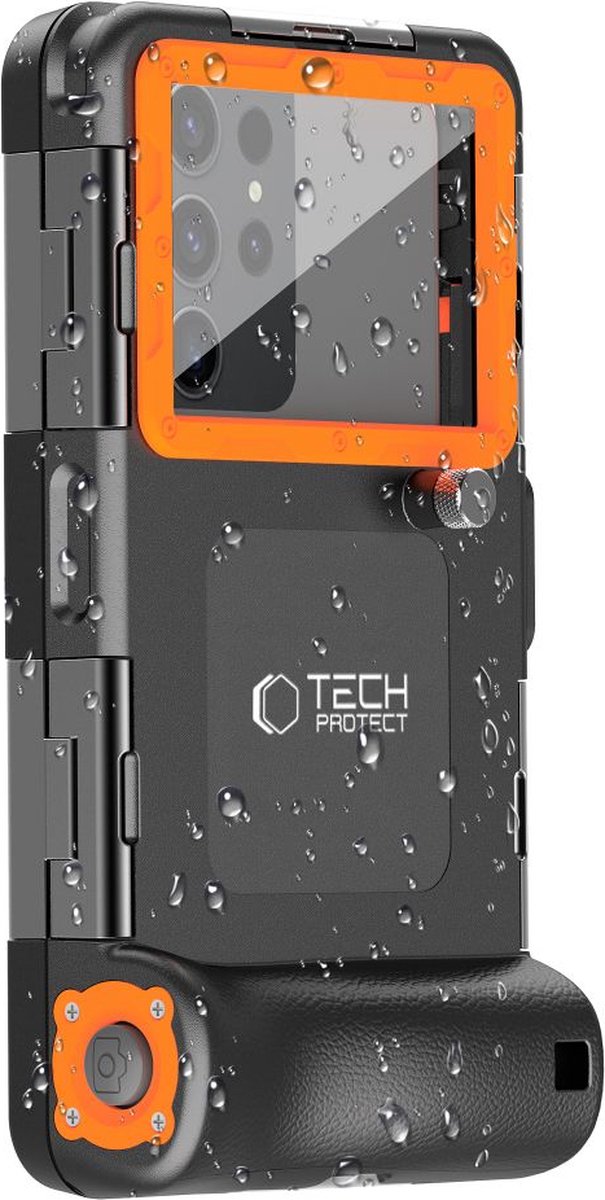 TECH-PROTECT - IPX8 - UNIVERSELE WATERDICHTE DUIKHOES ZWART/ORANJE