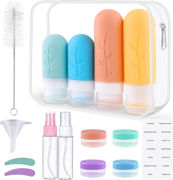 UNIQ Herbruikbare Silicone Reisflesjes, Set van 4 (60ml