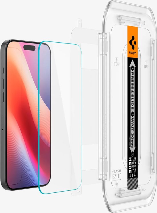 Spigen EZ Fit Screen protector geschikt voor iPhone 16 Pro met installatie tools - 2 Stuks